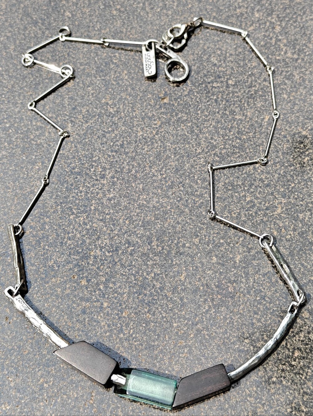 Anne Marie Chagnon Modernist Brutalist necklace Adjustable